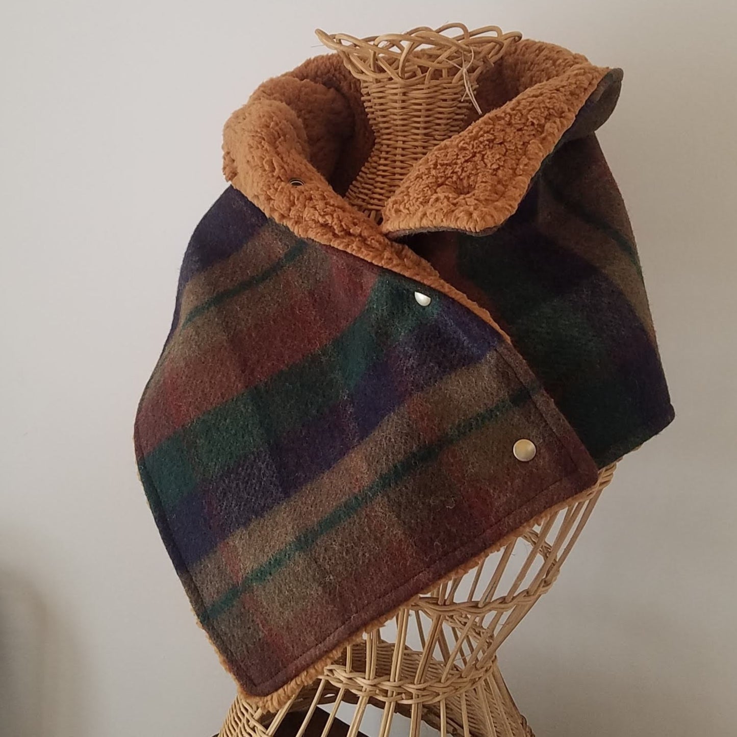 Snap Cowl-Northwoods Plaid