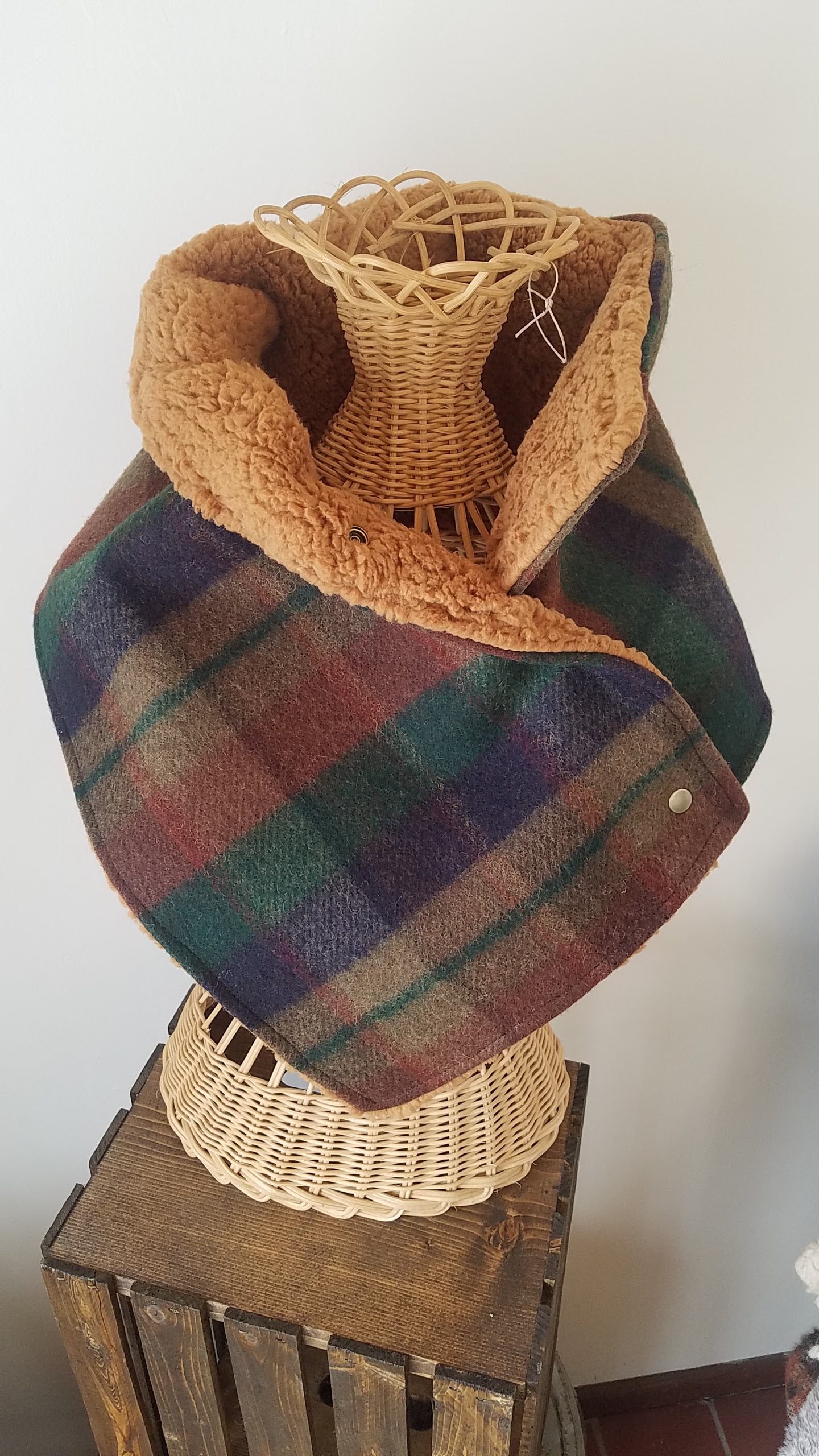 Snap Cowl-Northwoods Plaid