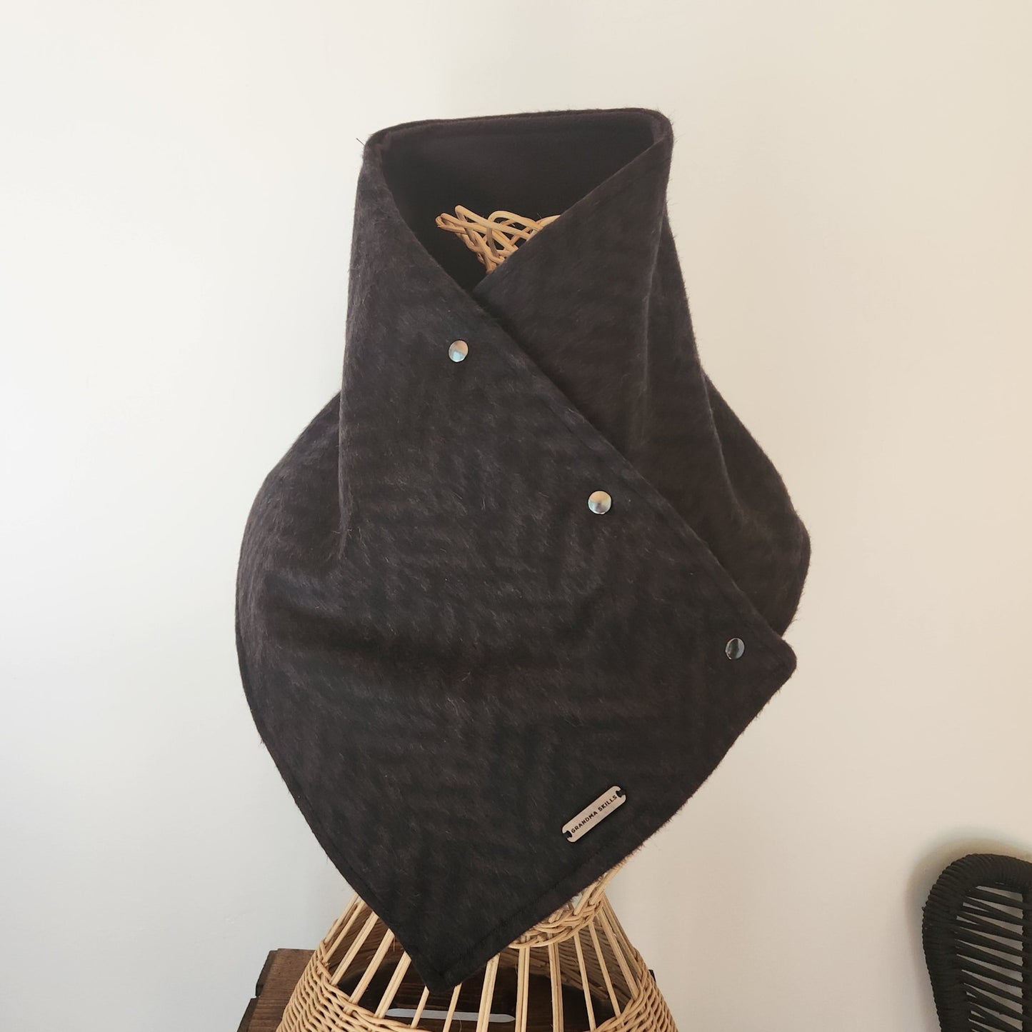 Snap Cowl-Expresso & Black Zebra Print