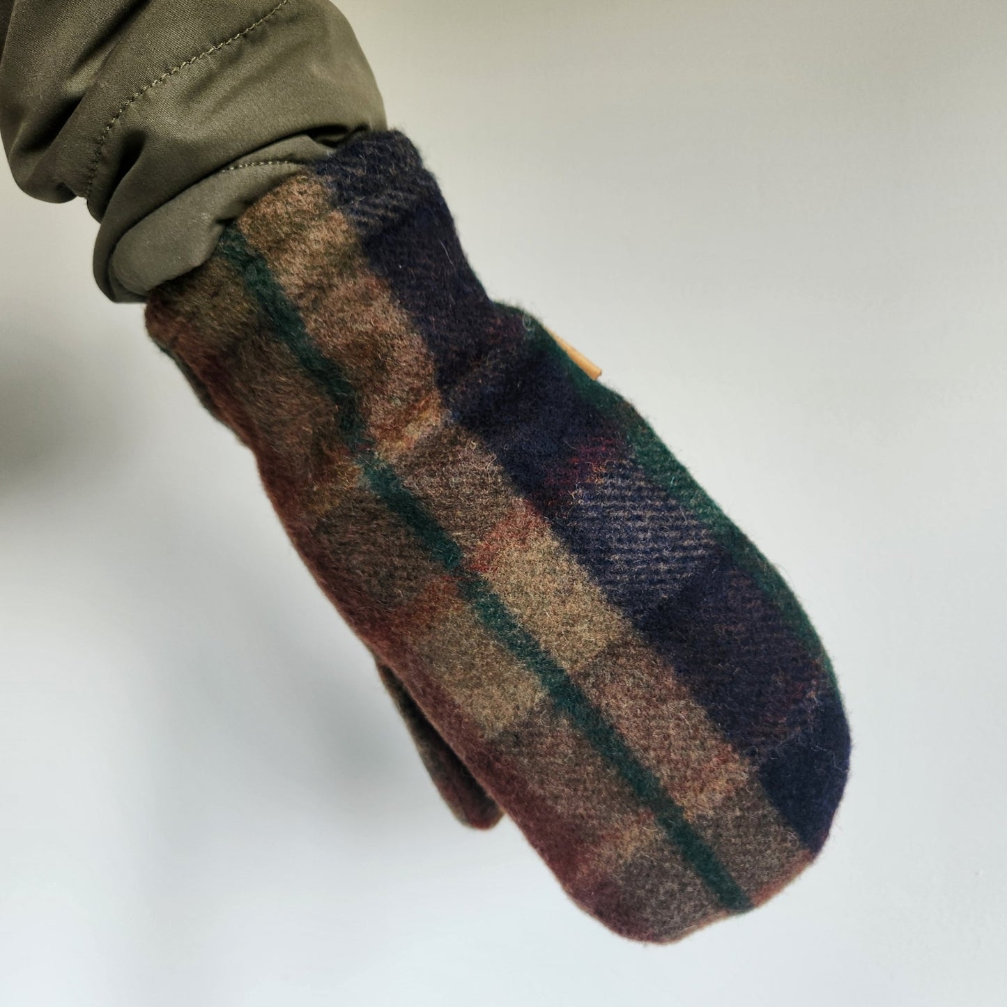 Wool Mittens Northwoods Plaid-Large