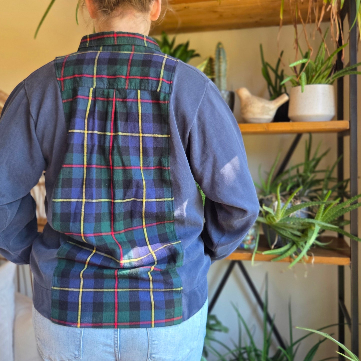 Bonfire Bestie Shirt - Washed Navy + LL Bean Plaid