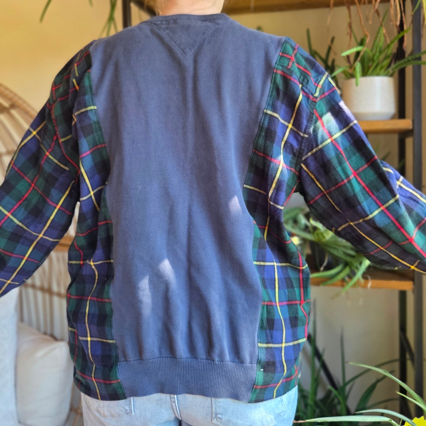 Bonfire Bestie Shirt - LL Bean Plaid + Washed Navy