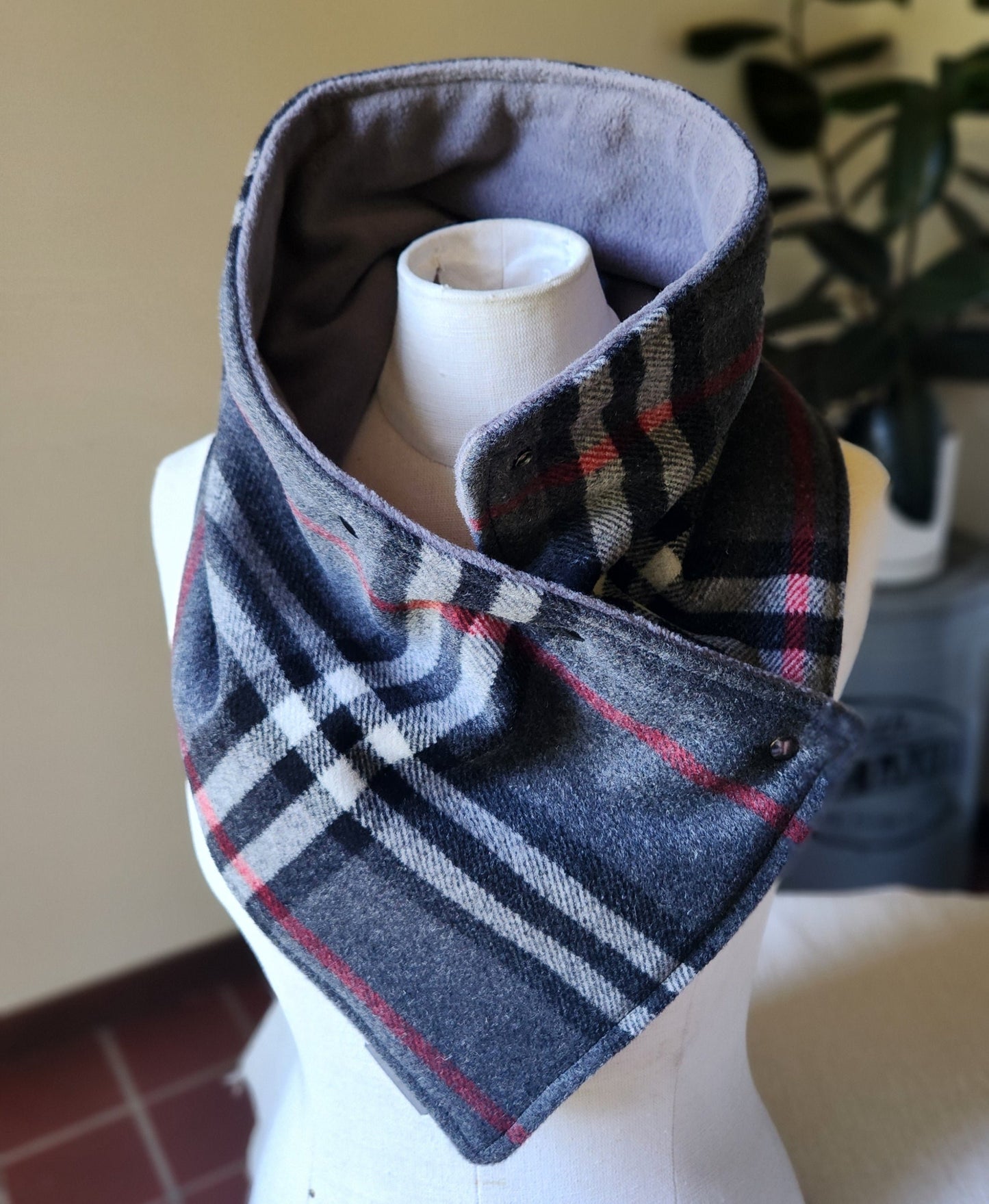 Snap Cowl-Ashford Plaid