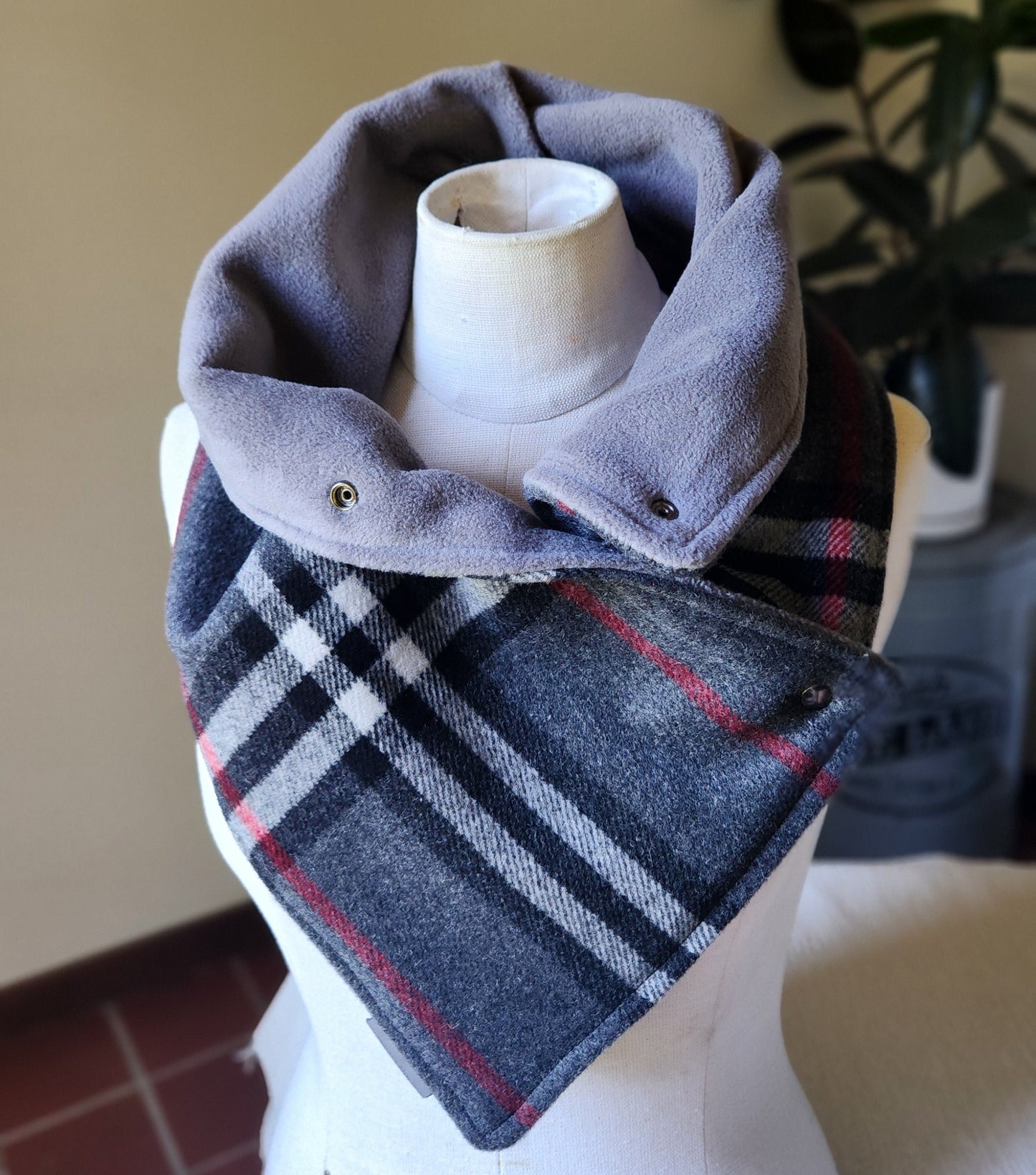 Snap Cowl-Ashford Plaid