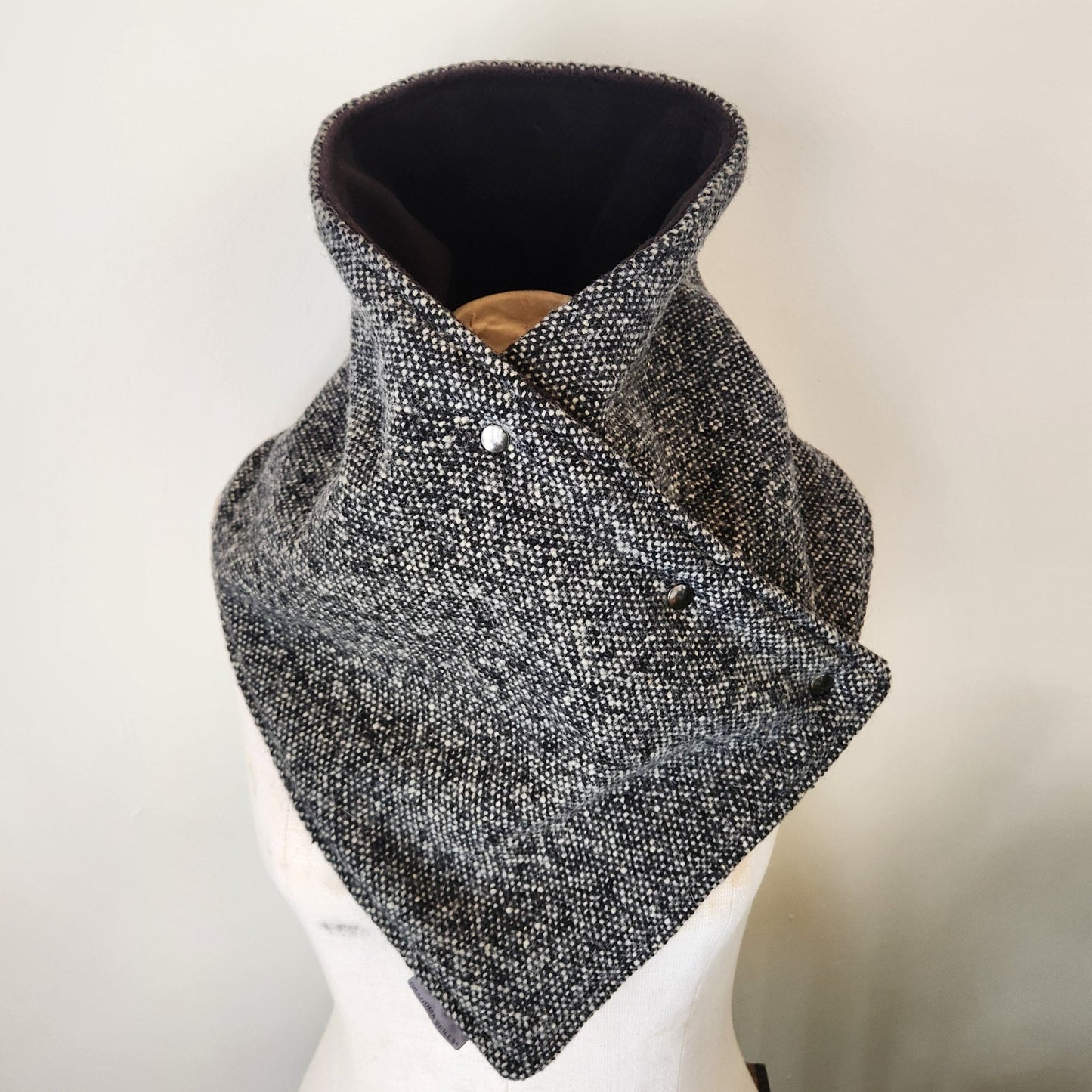 Snap Cowl-Charcoal Woven