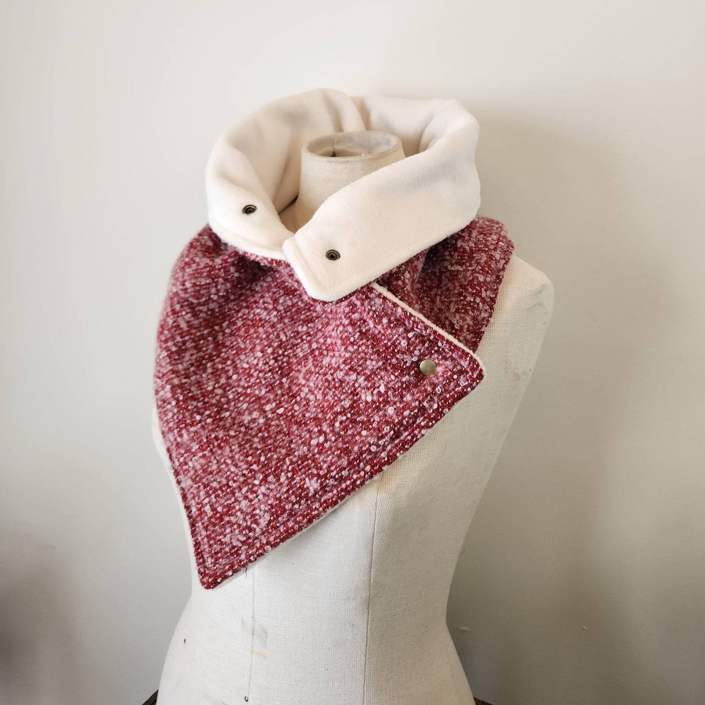 Snap Cowl-Cherry Sweater