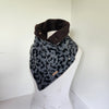Snap Cowl-Charcoal Leopard