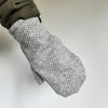 Wool Mittens Grey-Large