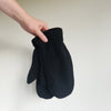 Wool Mittens Black-Large