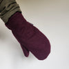 Wool Mittens Plum-Large