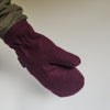 Wool Mittens Plum-Large
