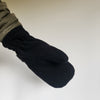 Wool Mittens Black-Large