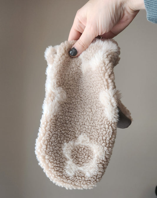 Floral Sherpa Mittens
