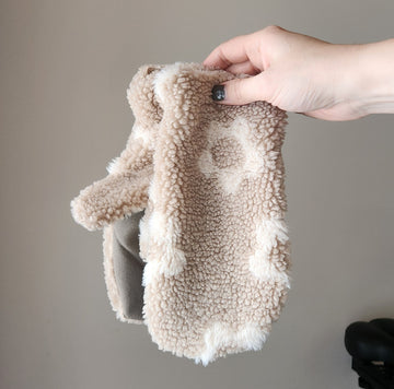 Floral Sherpa Mittens