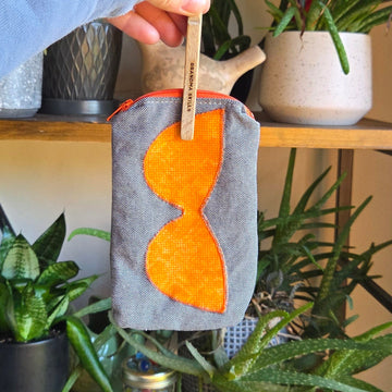 Sunglass Case Orange Zipper 03