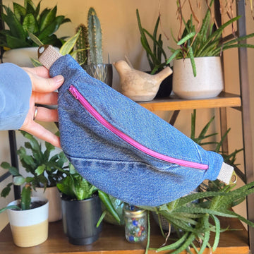 Small Fanny Pack Mauve Zipper 02