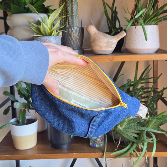 Small Fanny Pack Yellow Zipper 02