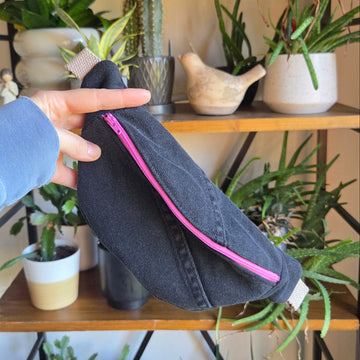 Small Fanny Pack Mauve Zipper 03