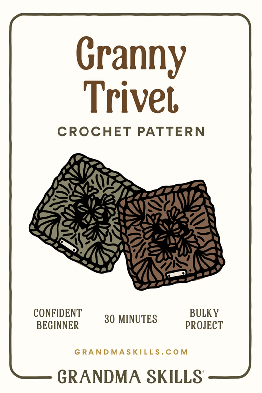 Granny Trivet Crochet Pattern-Digital