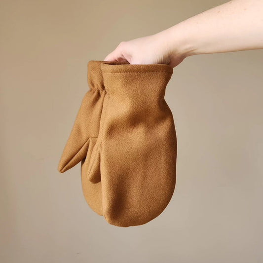 Wool Mittens Camel-Large