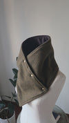 Snap Cowl-Deep Woods Olive Slim Fit