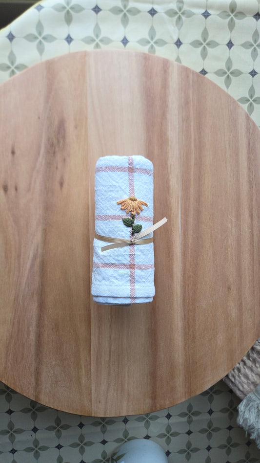 Embroidered Dish Towel 02