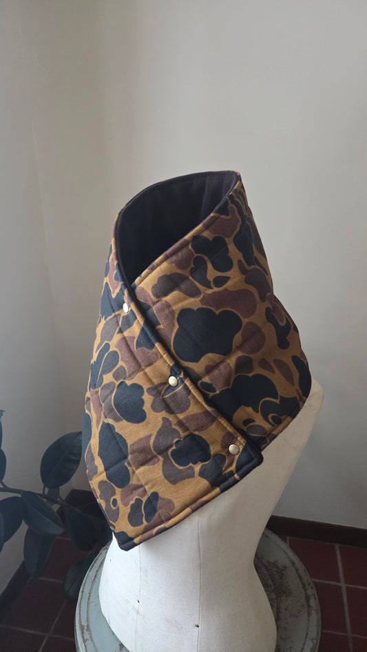 Regular Fit Snap Cowl - Vintage Quilted Camo
