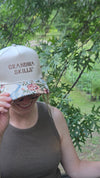 Pre-Order Grandma Skills Floral Brim Hat-Blue
