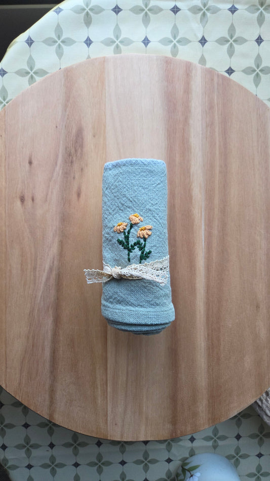 Embroidered Dish Towel 05
