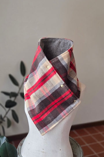 Snap Cowl-Sierra Plaid