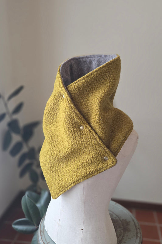 Snap Cowl- Chartreuse Sherpa