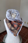 Faux Fur Snap Cowl-Western Browns