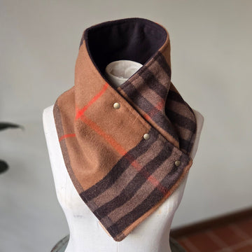 Slim Fit Snap Cowl-Dutton Plaid