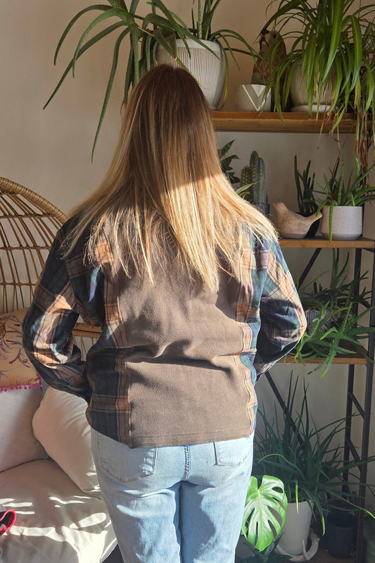 Bonfire Bestie Shirt - E. Bauer Plaid + Thermal