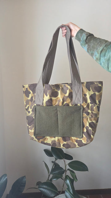 Upcycled Camo Tote