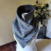 Snap Cowl-Black & White Twill Slim Fit