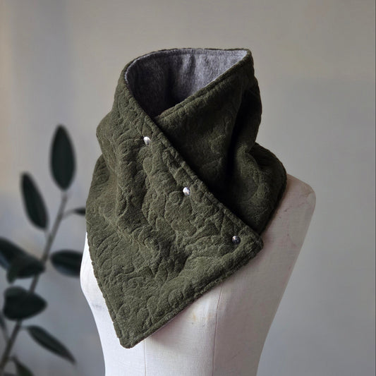 Snap Cowl-Olive Floral