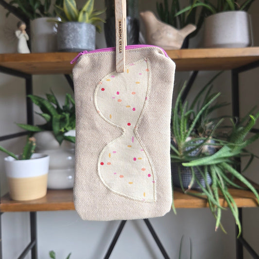 Sunglass Case Mauve Zipper 07