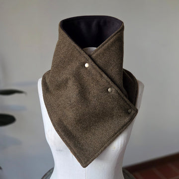 Snap Cowl-Deep Woods Olive Slim Fit