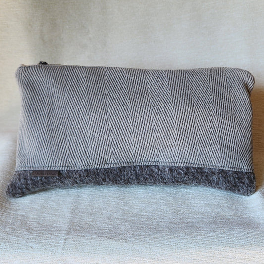 Denver Clutch Taupe Herringbone Wool