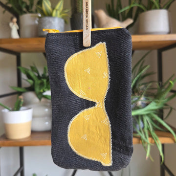 Sunglass Case Yellow Zipper 02