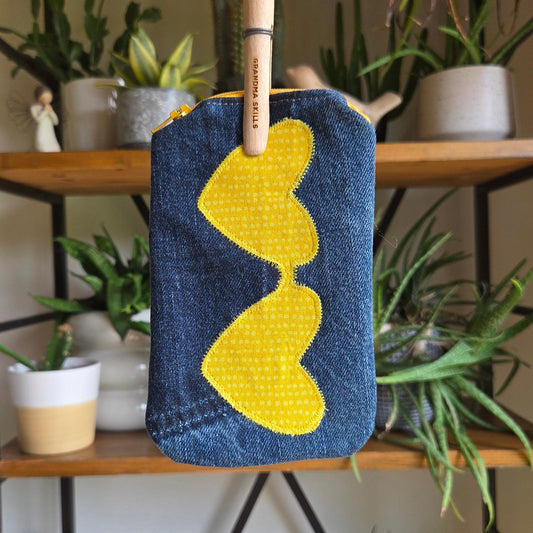 Sunglass Case Yellow Zipper 05