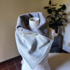 Luxury Snap Cowl-Light Gray Twill