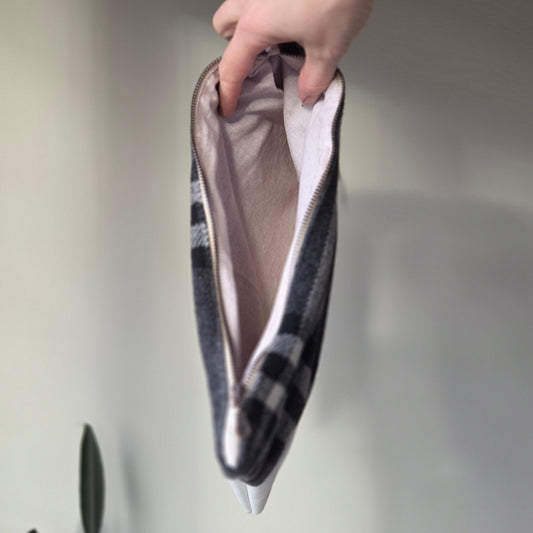 Denver Clutch Plaid Wool + Leather