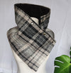 Slim Fit Snap Cowl-Basic Gray Plaid