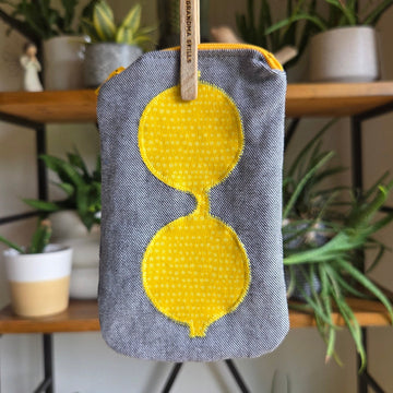 Sunglass Case Yellow Zipper 01