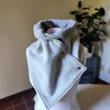 Luxury Snap Cowl-Light Gray Twill