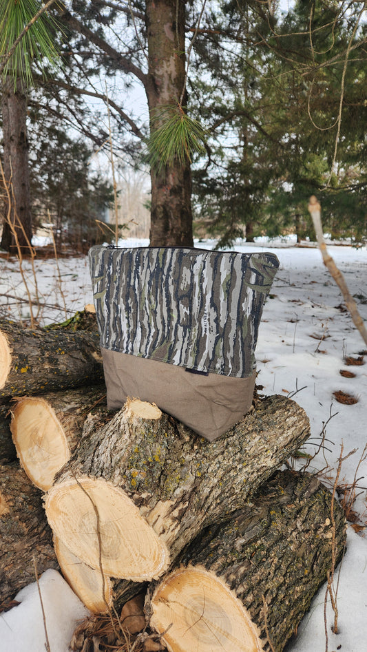 Upcycled Camo - The Road Tripper Zipper Pouch