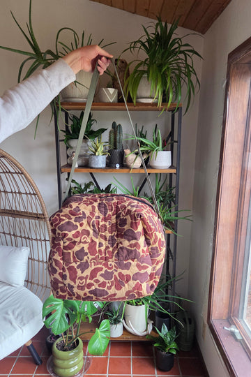 Upcycled Camo Duffle