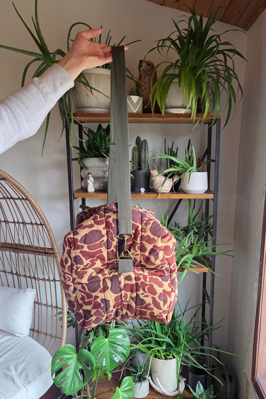 Upcycled Camo Duffle